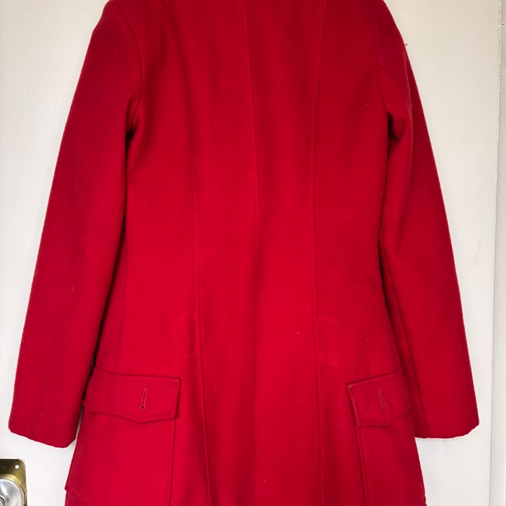 Womens BCX M Red Pea Coat - Picture 2 of 3